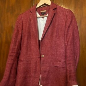 Massimo Dutti Deep Brick Red Blazer